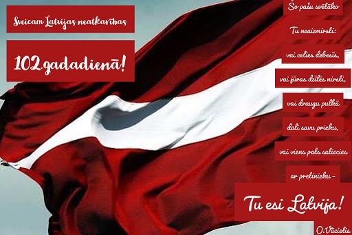 Apsveikumi Latvijas neatkarības dienā